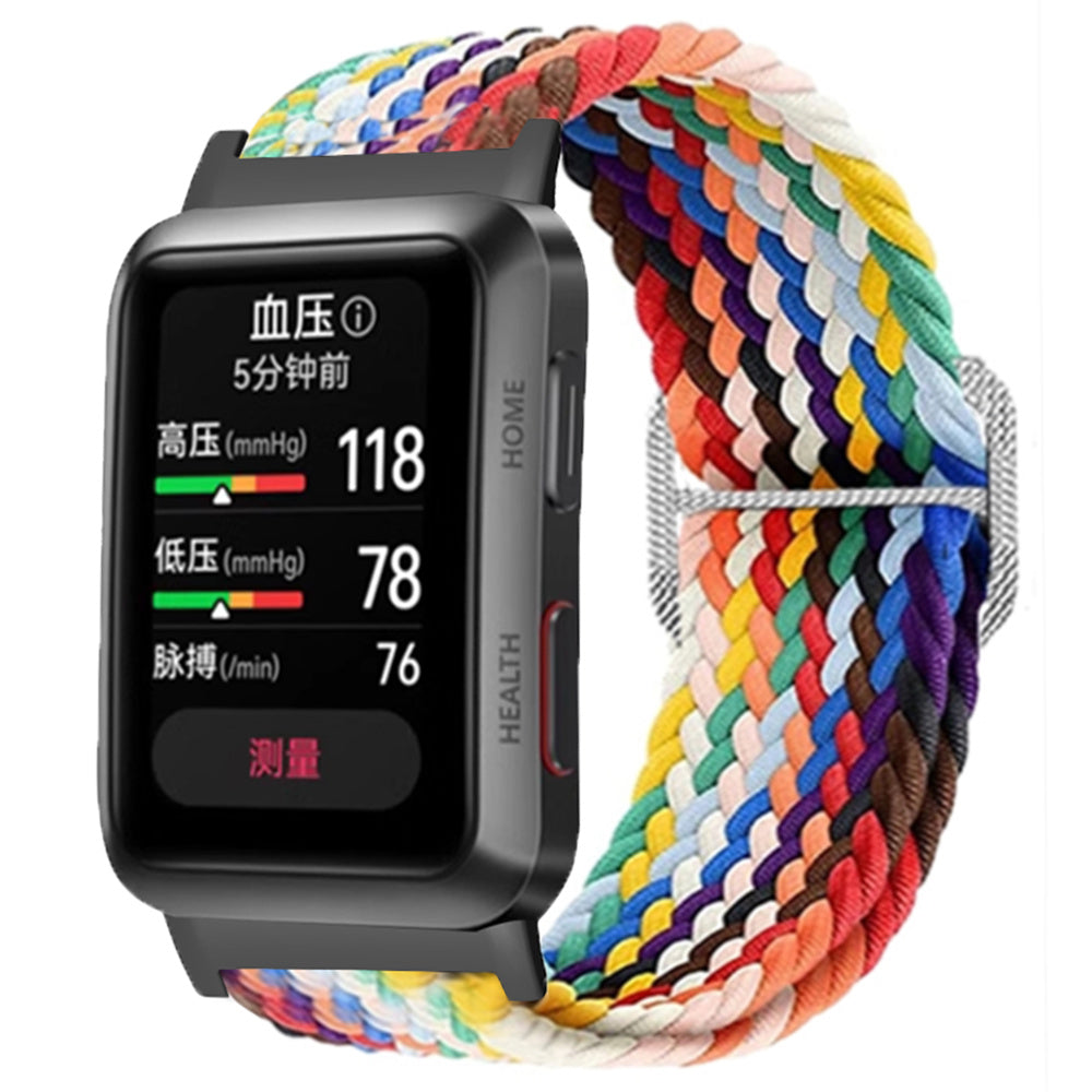 For Huawei Watch D Elastic Braided Nylon Watch Strap Adjustable Wrist Band - Rainbow For Huawei Watch D Elastic Braided Nylon Watch Strap Adjustable Wrist Band - Rainbow